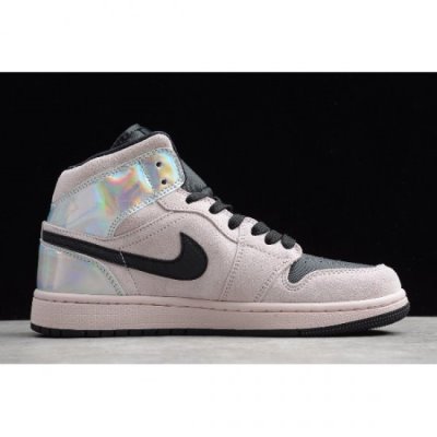 Nike Air Jordan 1 Mid Dirty Powder Iridescent Pembe / Renkli Basketbol Ayakkabısı Türkiye - 63VCC4B0